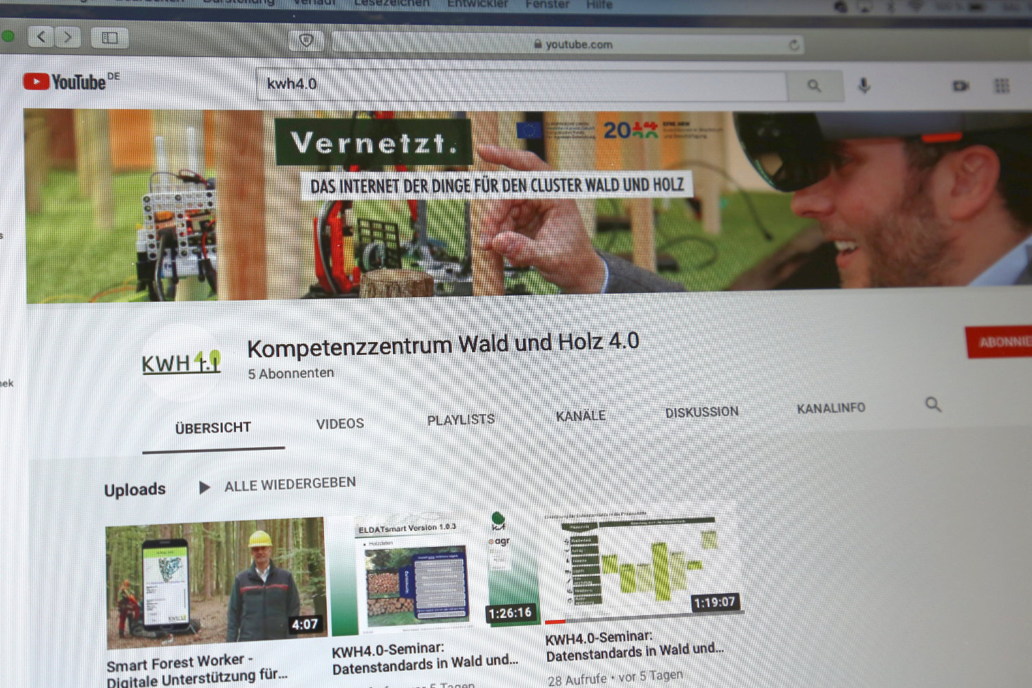 Foto des KWH4.0-YouTube-Kanals.